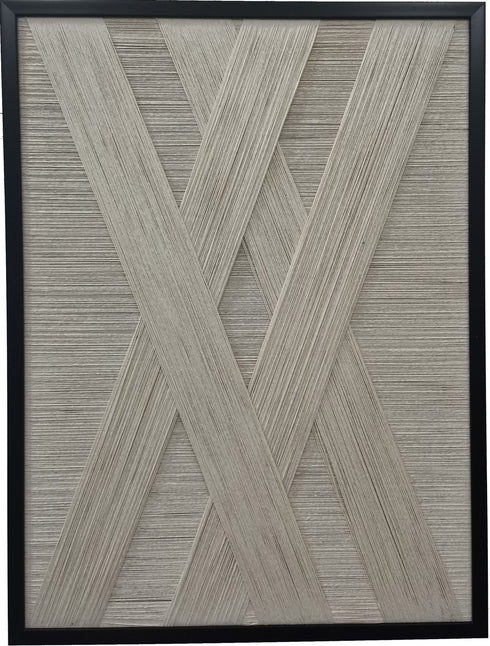 Skyline, Thread Art, L50xH74xW3cm, Beige